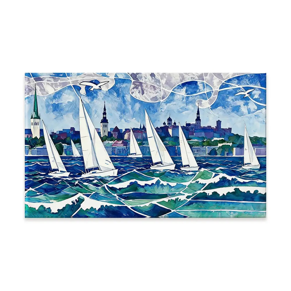 Raging Regatta Canvas Print Raging Regatta Canvas Print wall art product David Alexander Elder