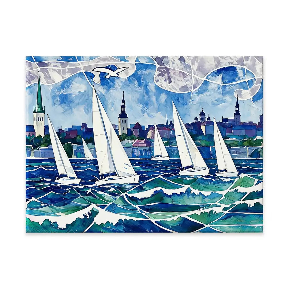 Raging Regatta Canvas Print Raging Regatta Canvas Print wall art product David Alexander Elder