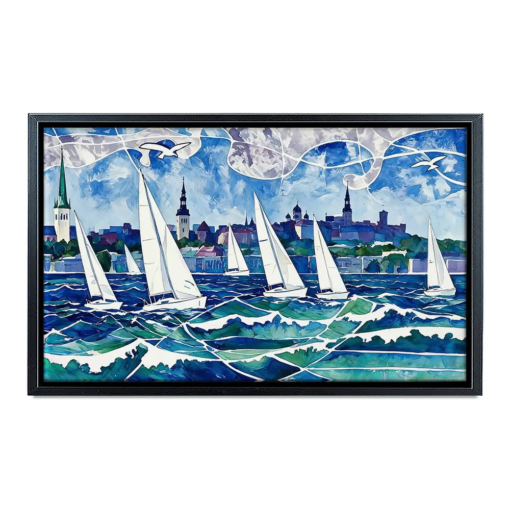 Raging Regatta Canvas Print Raging Regatta Canvas Print wall art product David Alexander Elder