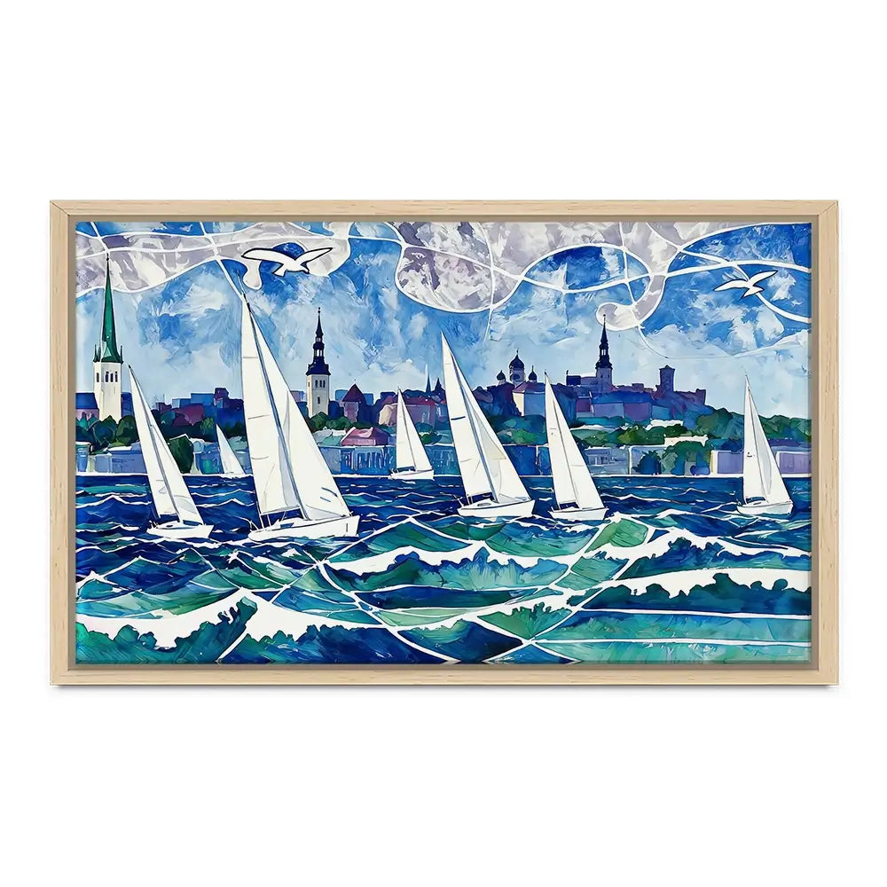 Raging Regatta Canvas Print Raging Regatta Canvas Print wall art product David Alexander Elder