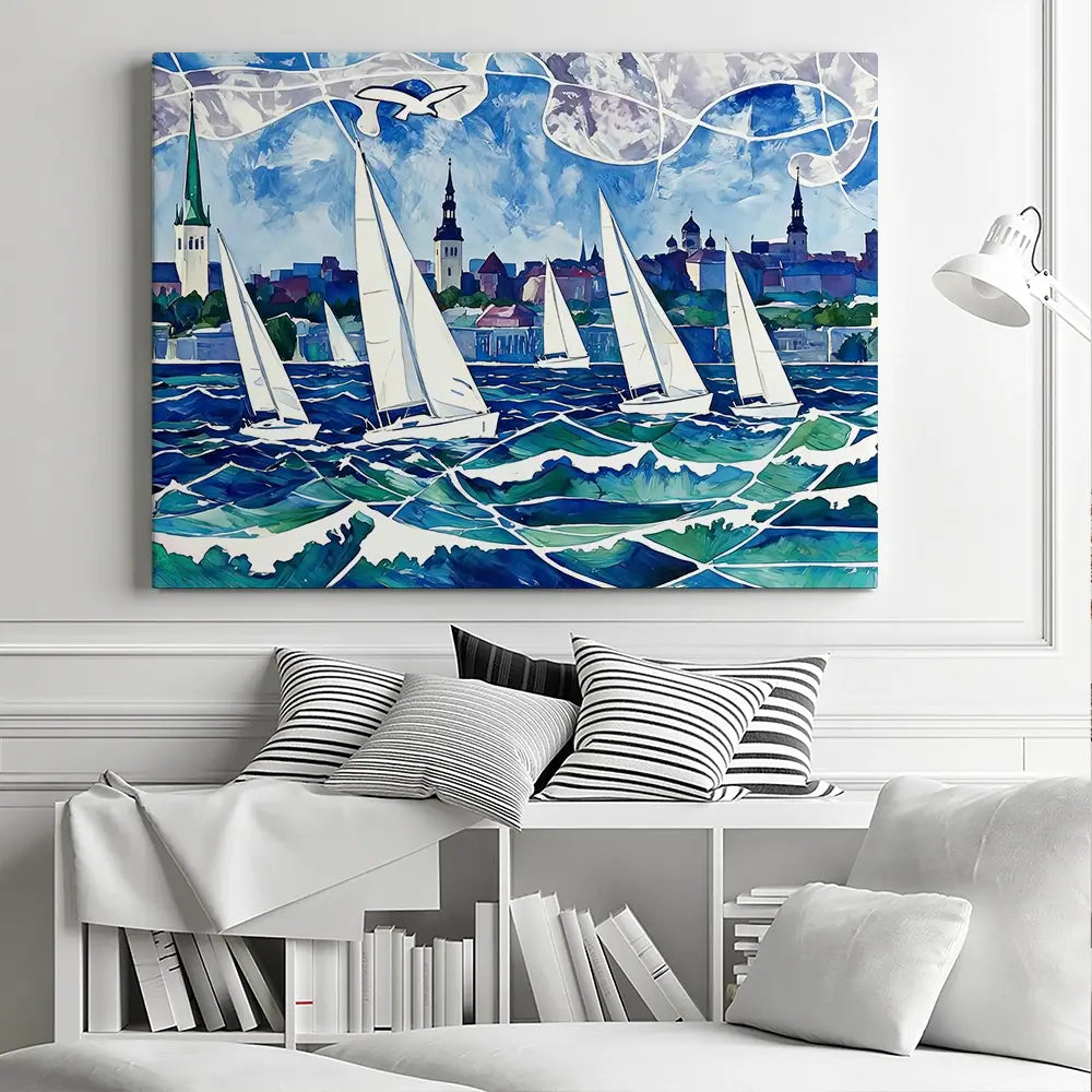 Raging Regatta Canvas Print Raging Regatta Canvas Print wall art product David Alexander Elder