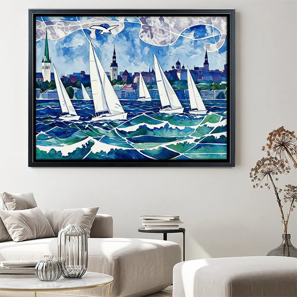 Raging Regatta Canvas Print Raging Regatta Canvas Print wall art product David Alexander Elder