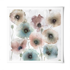 Rain Drenched Poppies Square Art Print Rain Drenched Poppies Square Art Print wall art product Carol Robinson