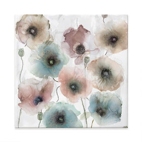 Rain Drenched Poppies Square Canvas Print Rain Drenched Poppies Square Canvas Print wall art product Carol Robinson