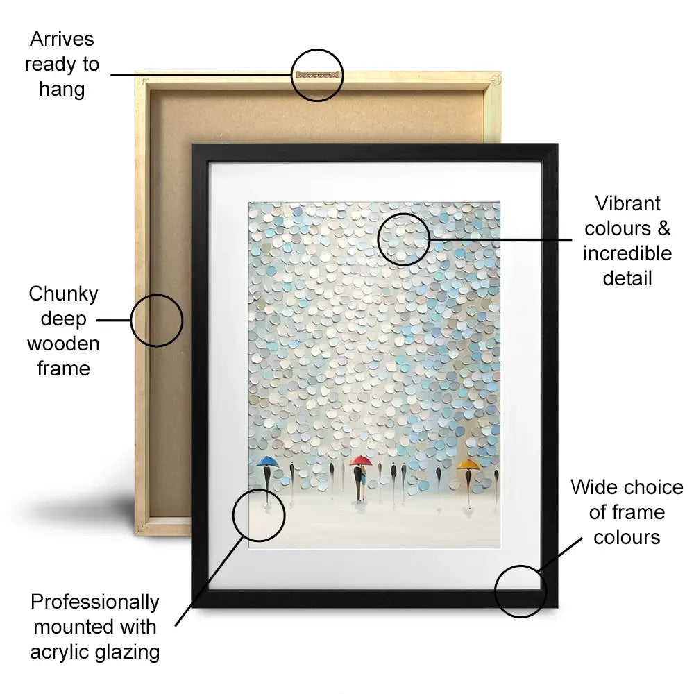 Rain Symphony Framed Art Print Trio Rain Symphony Framed Art Print Trio wall art product Ekaterina Ermilkina