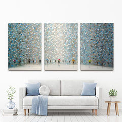 Rain Symphony Trio Canvas Print wall art product Ekaterina Ermilkina / Independent