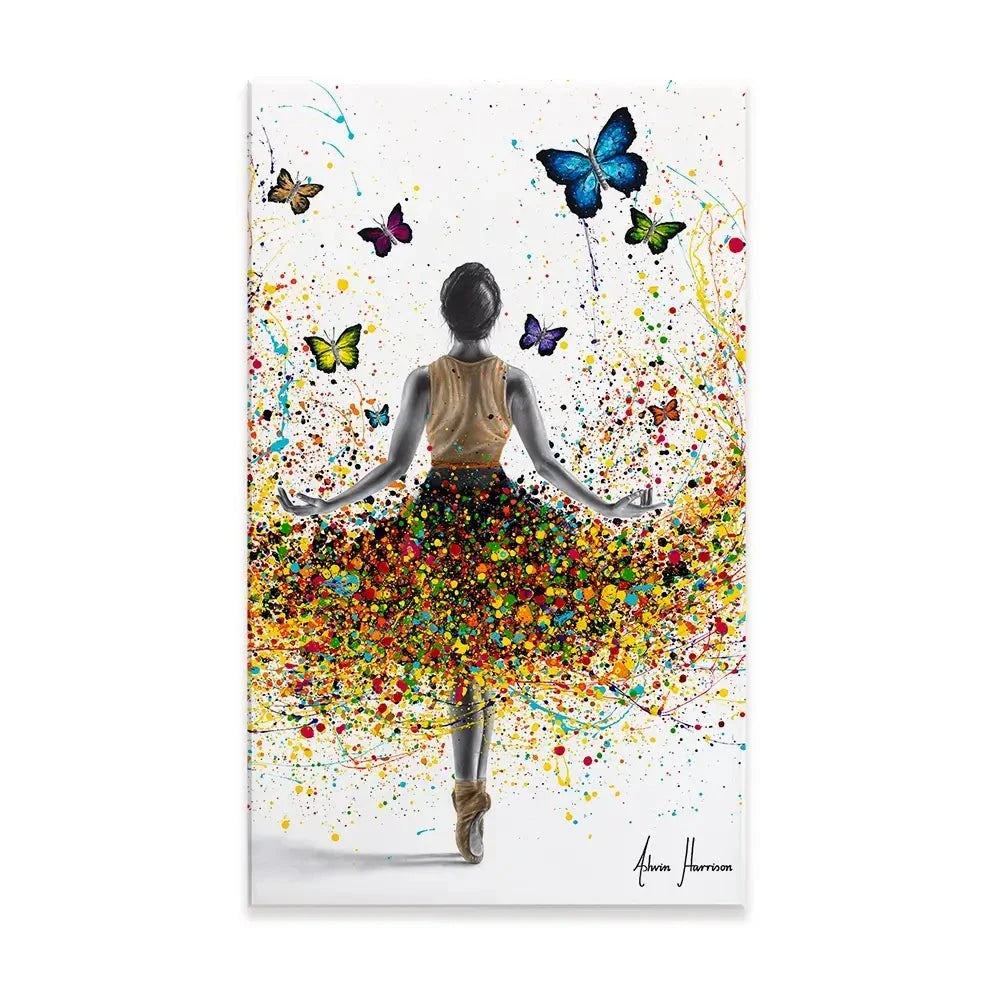 Rainbow Butterfly Ballerina Canvas Print Rainbow Butterfly Ballerina Canvas Print wall art product Ashvin Harrison