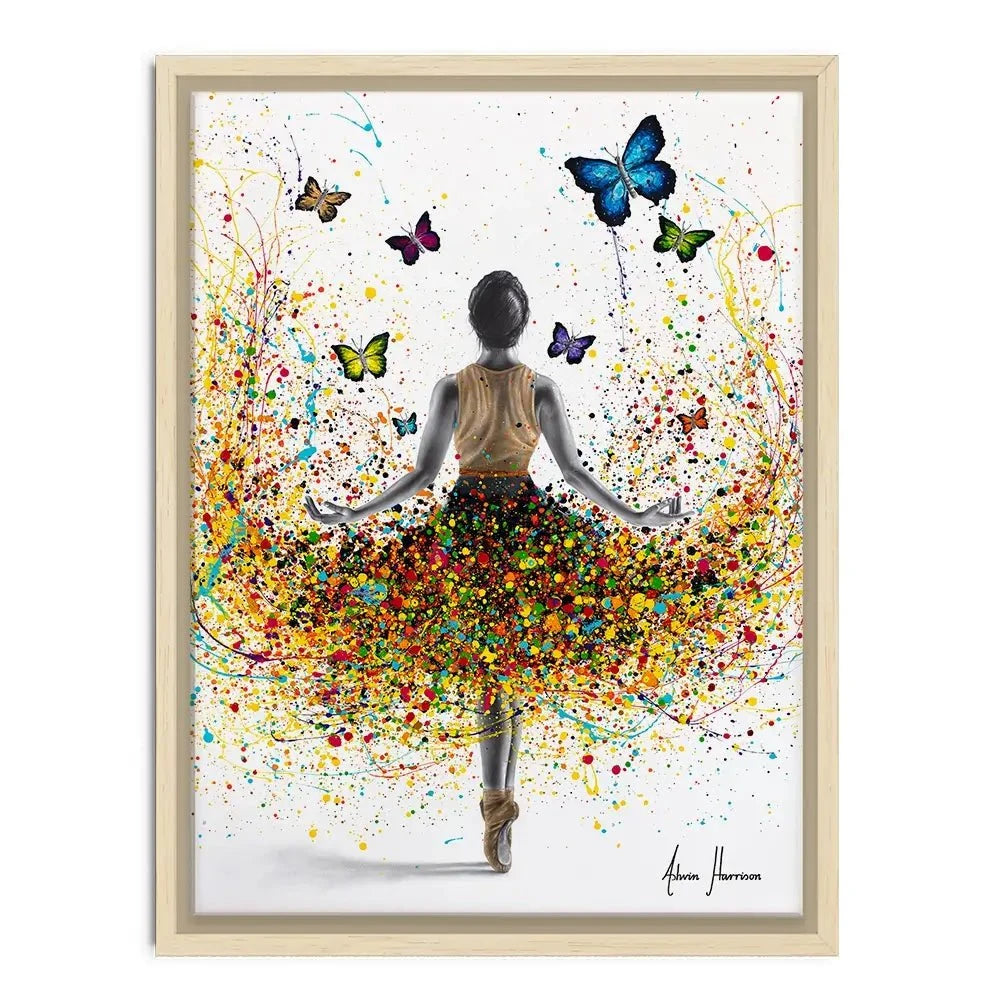 Rainbow Butterfly Ballerina Canvas Print Rainbow Butterfly Ballerina Canvas Print wall art product Ashvin Harrison