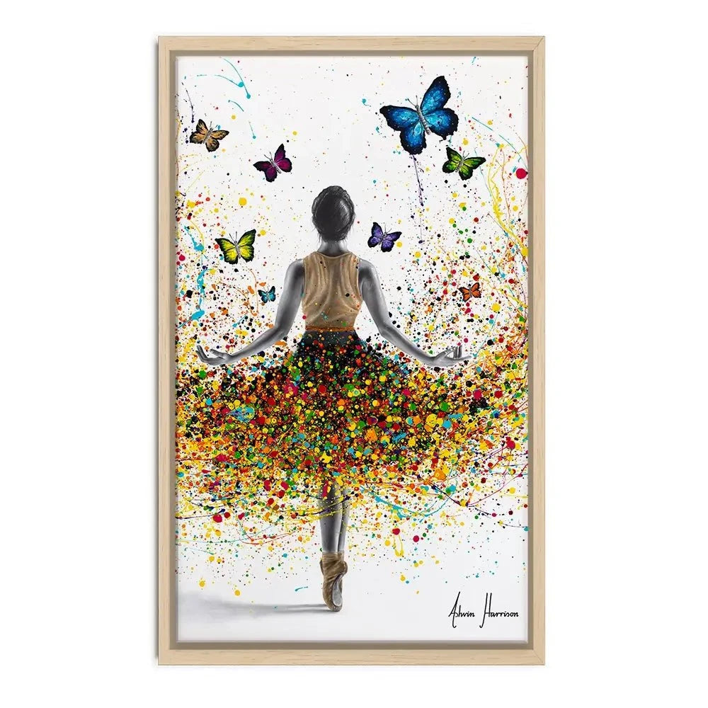 Rainbow Butterfly Ballerina Canvas Print Rainbow Butterfly Ballerina Canvas Print wall art product Ashvin Harrison