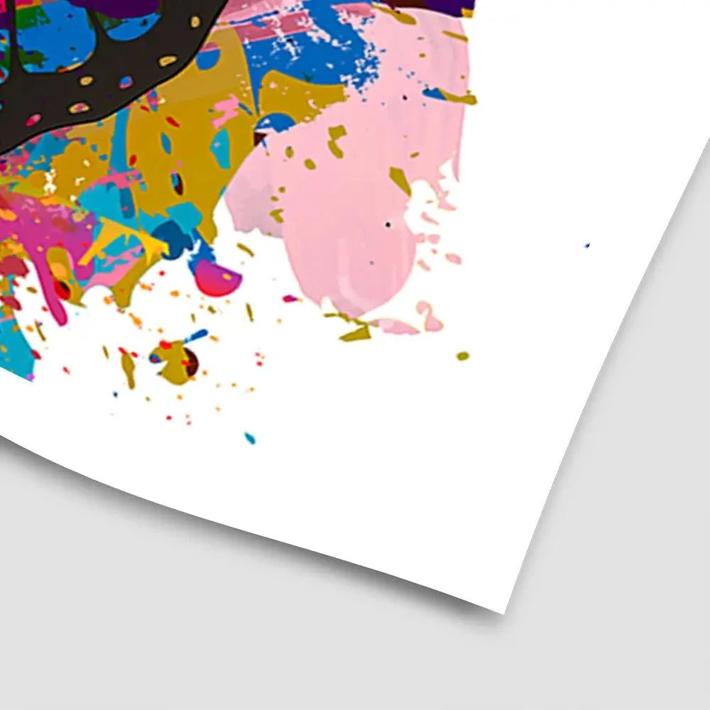 Rainbow Butterfly Paint Splash Art Print Rainbow Butterfly Paint Splash Art Print wall art product ARTEMENKO VALENTYN / Shutterstock