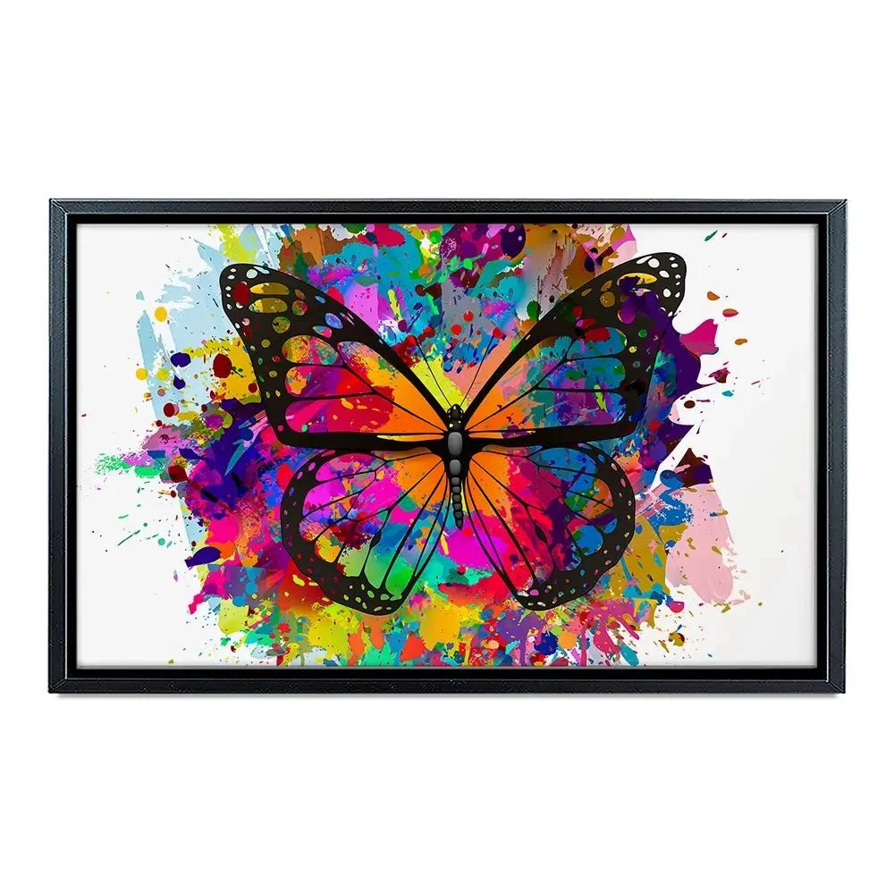 Rainbow Butterfly Paint Splash Canvas Print Rainbow Butterfly Paint Splash Canvas Print wall art product ARTEMENKO VALENTYN / Shutterstock