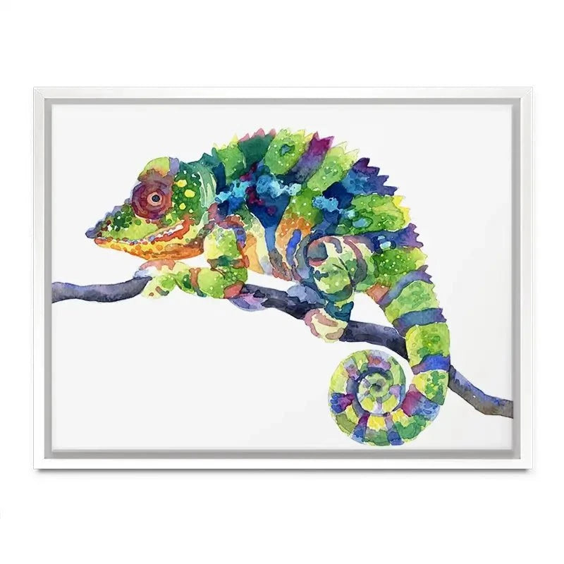 Rainbow Chameleon Canvas Print Rainbow Chameleon Canvas Print wall art product Anna Bond Art / Shutterstock