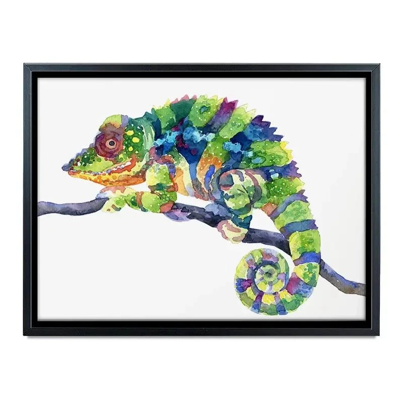 Rainbow Chameleon Canvas Print Rainbow Chameleon Canvas Print wall art product Anna Bond Art / Shutterstock