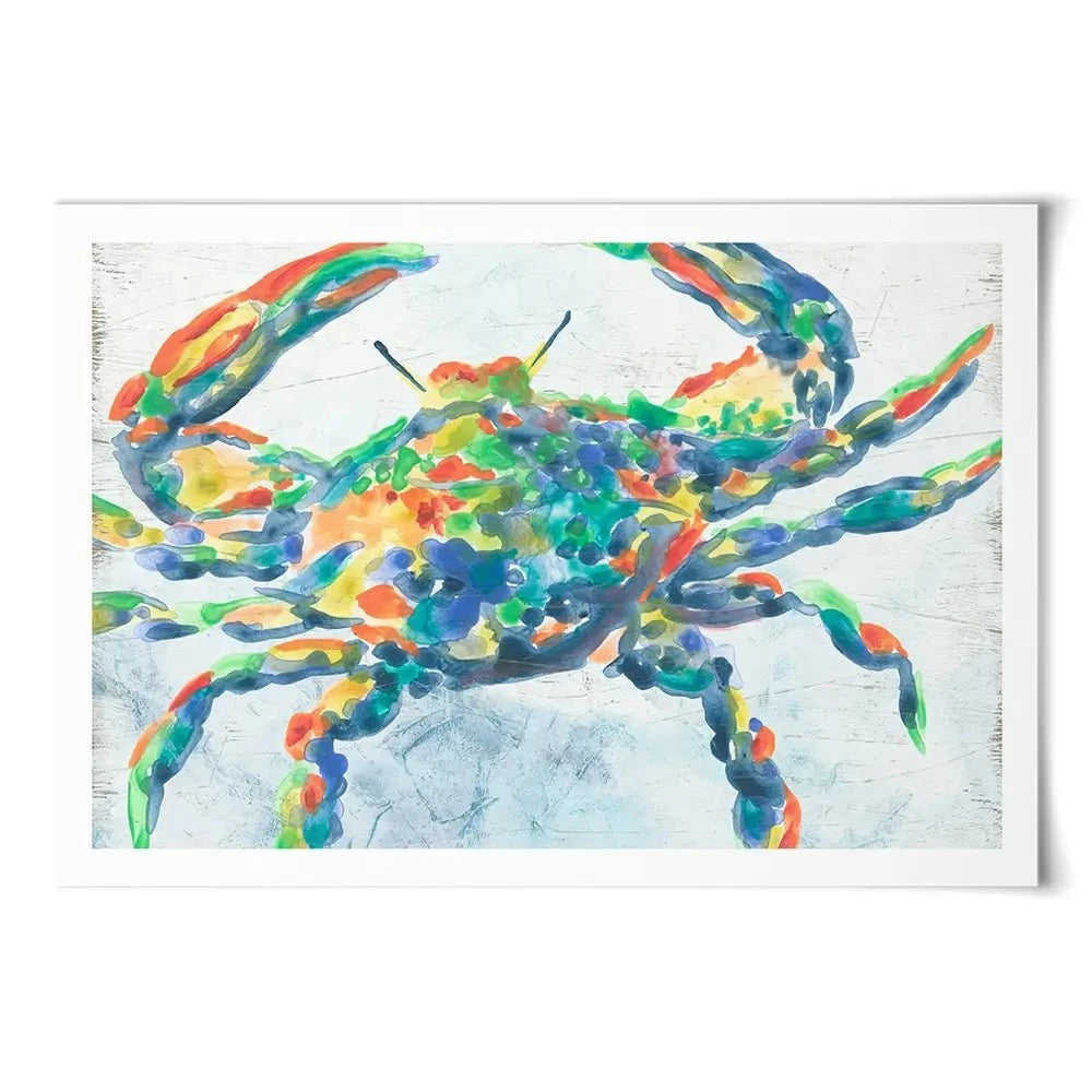 Rainbow Crab Art Print Rainbow Crab Art Print wall art product June Erica Vess