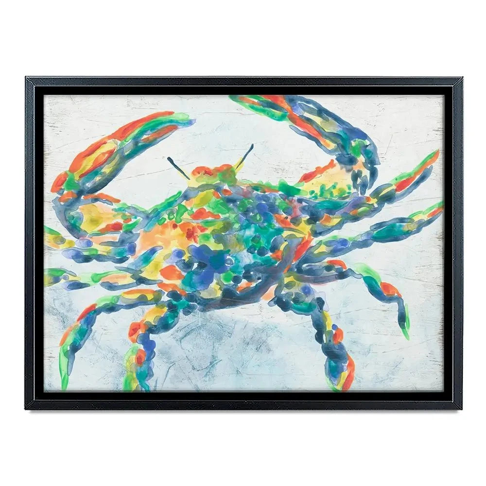 Rainbow Crab Canvas Print Rainbow Crab Canvas Print wall art product June Erica Vess