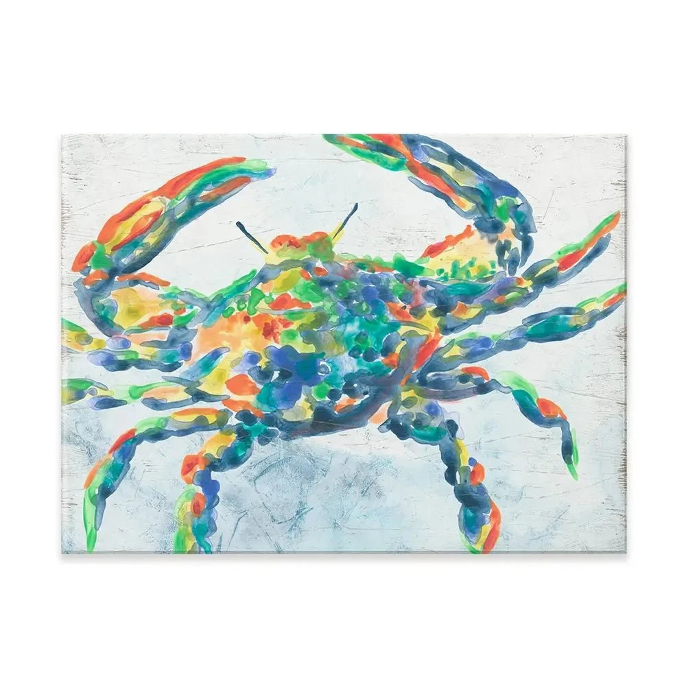 Rainbow Crab Canvas Print Rainbow Crab Canvas Print wall art product June Erica Vess