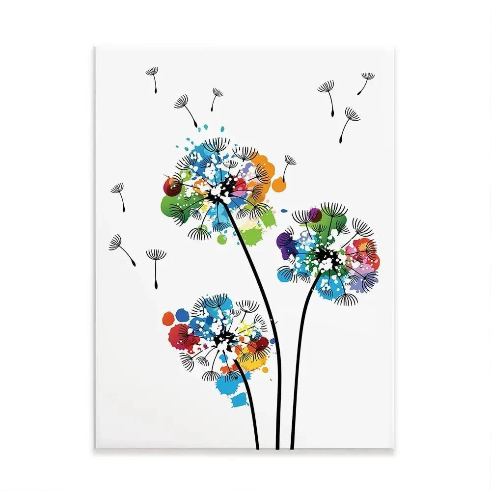 Rainbow Dandelion Canvas Print Rainbow Dandelion Canvas Print wall art product KsanaGraphica / Shutterstock