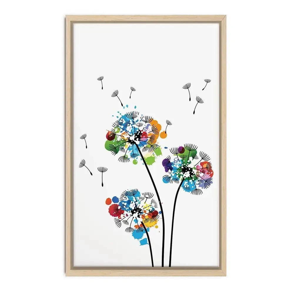 Rainbow Dandelion Canvas Print Rainbow Dandelion Canvas Print wall art product KsanaGraphica / Shutterstock
