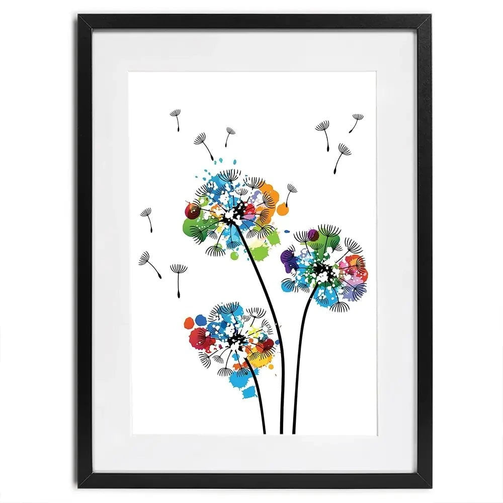 Rainbow Dandelion Framed Art Print Rainbow Dandelion Framed Art Print wall art product KsanaGraphica / Shutterstock