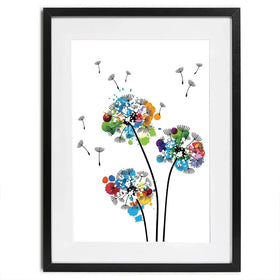 Rainbow Dandelion Framed Art Print Rainbow Dandelion Framed Art Print wall art product KsanaGraphica / Shutterstock