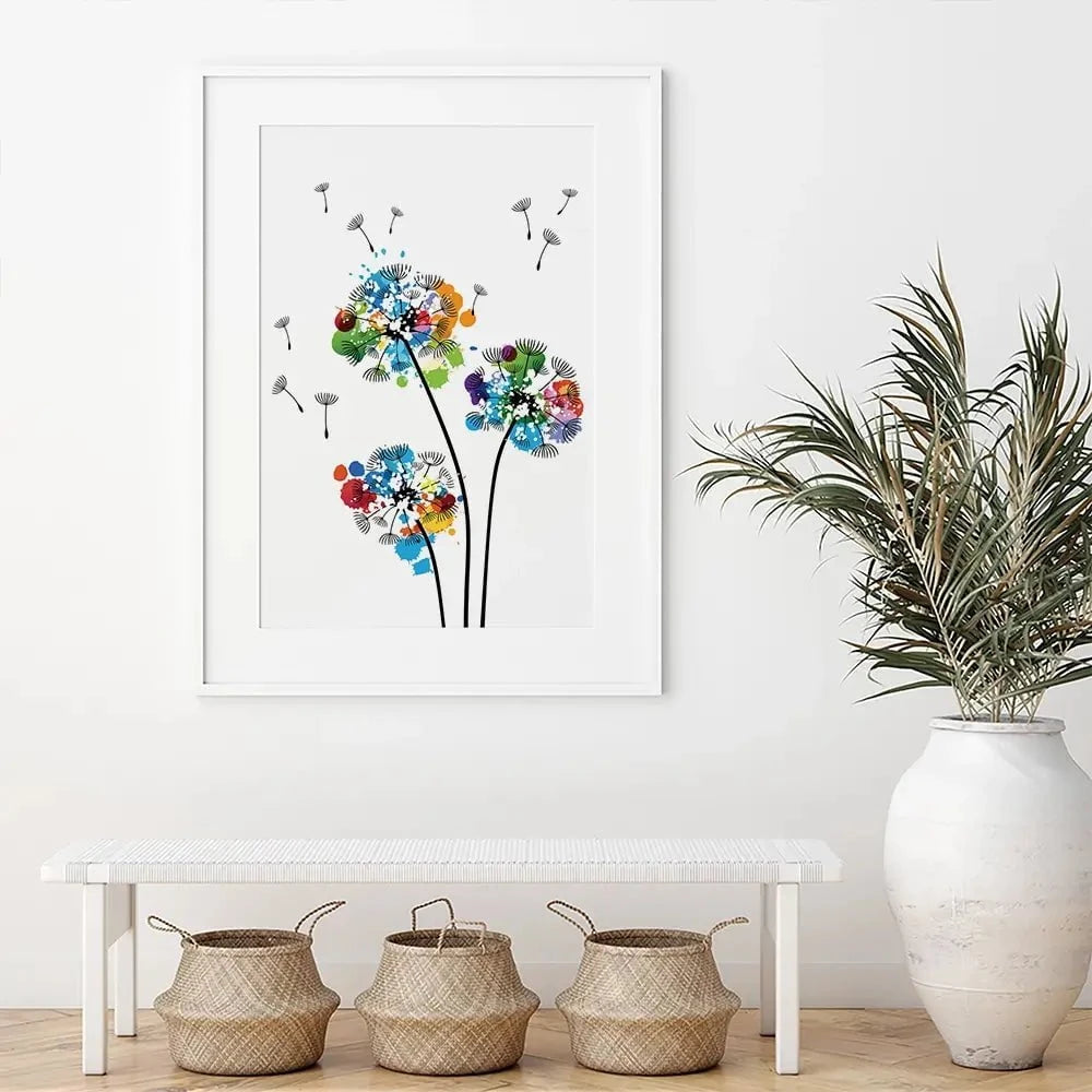 Rainbow Dandelion Framed Art Print Rainbow Dandelion Framed Art Print wall art product KsanaGraphica / Shutterstock