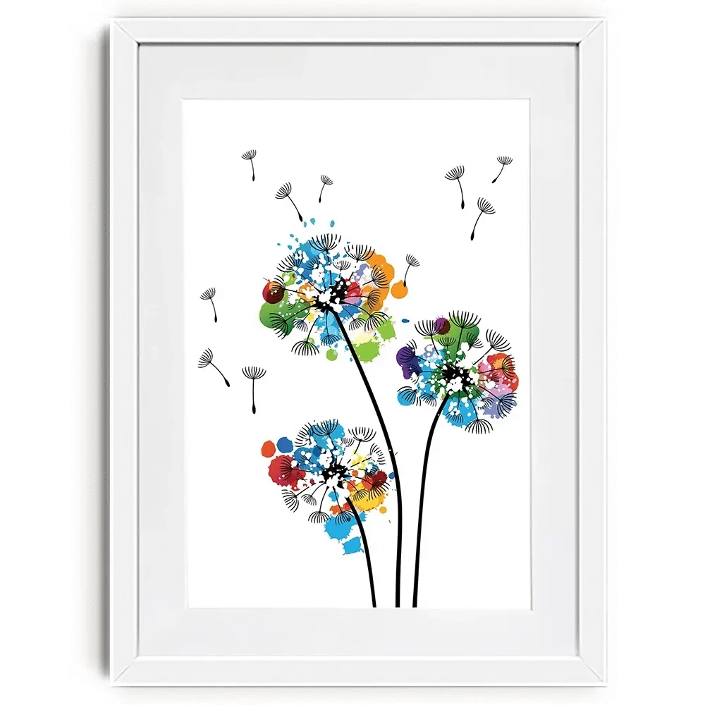 Rainbow Dandelion Framed Art Print Rainbow Dandelion Framed Art Print wall art product KsanaGraphica / Shutterstock