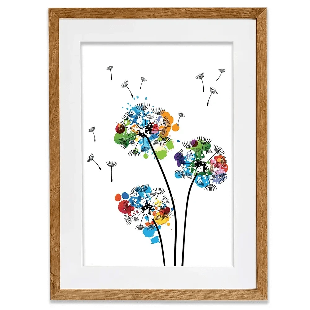 Rainbow Dandelion Framed Art Print Rainbow Dandelion Framed Art Print wall art product KsanaGraphica / Shutterstock