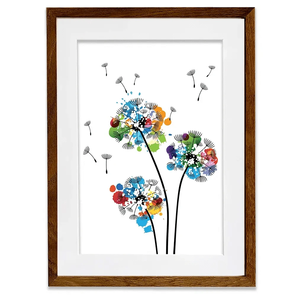 Rainbow Dandelion Framed Art Print Rainbow Dandelion Framed Art Print wall art product KsanaGraphica / Shutterstock
