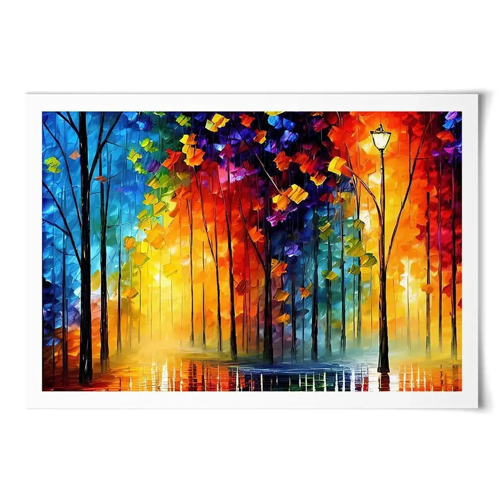 Rainbow Glow Nights Art Print Rainbow Glow Nights Art Print wall art product Kolokolchi / Shutterstock