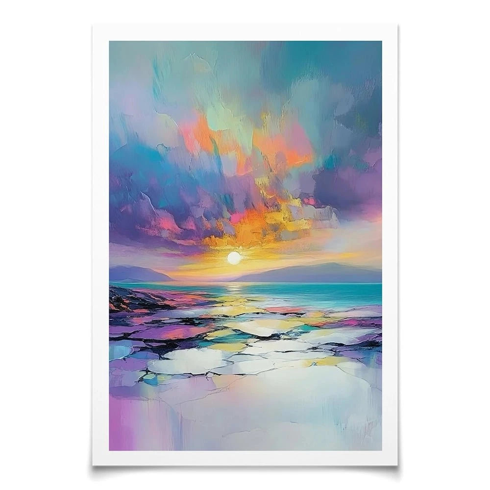 Rainbow Sea Sunset Art Print Rainbow Sea Sunset Art Print wall art product David Alexander Elder
