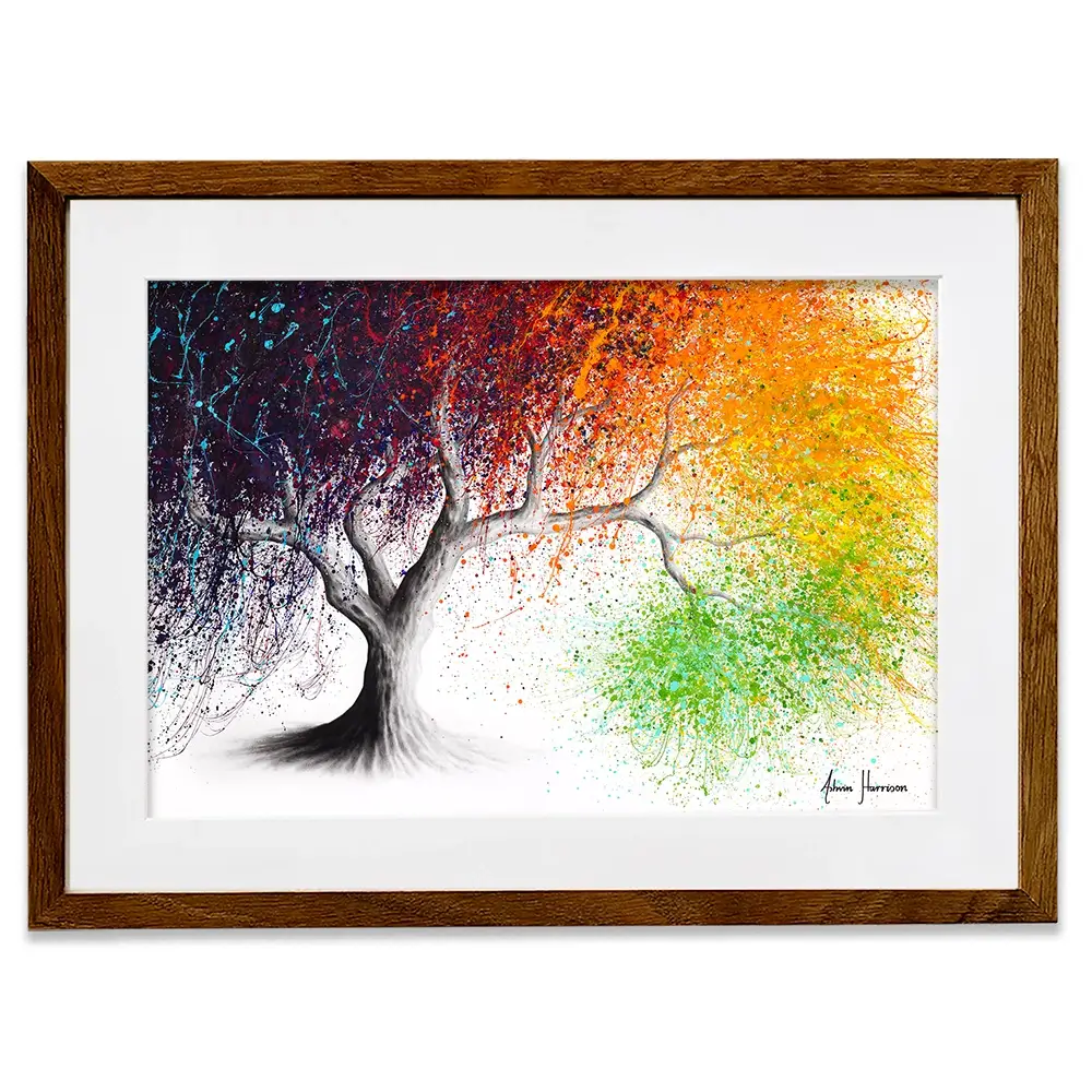 Rainbow Seasons Tree Framed Art Print Rainbow Seasons Tree Framed Art Print wall art product Ashvin Harrison