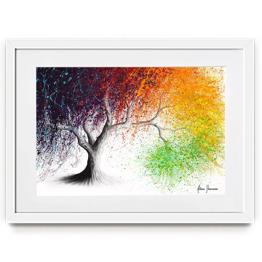 Rainbow Seasons Tree Framed Art Print Rainbow Seasons Tree Framed Art Print wall art product Ashvin Harrison