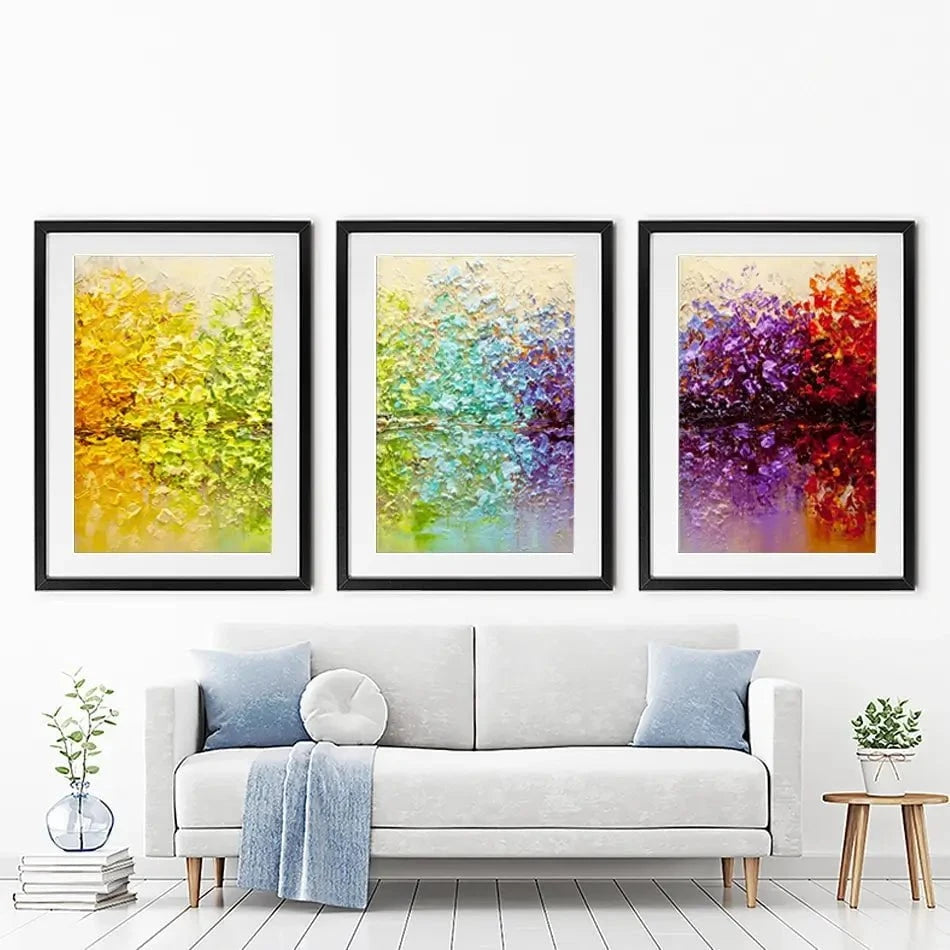 Rainbow Secret Garden Framed Art Print Trio Rainbow Secret Garden Framed Art Print Trio wall art product Osnat Tzadok