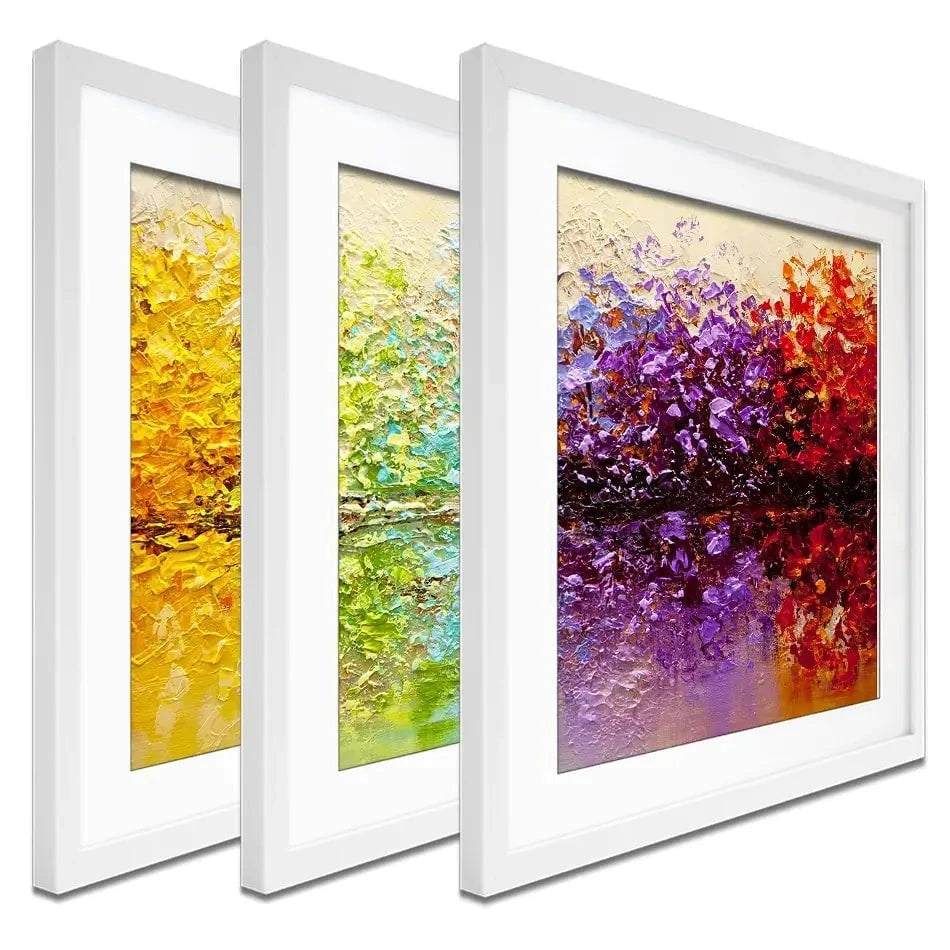 Rainbow Secret Garden Framed Art Print Trio Rainbow Secret Garden Framed Art Print Trio wall art product Osnat Tzadok