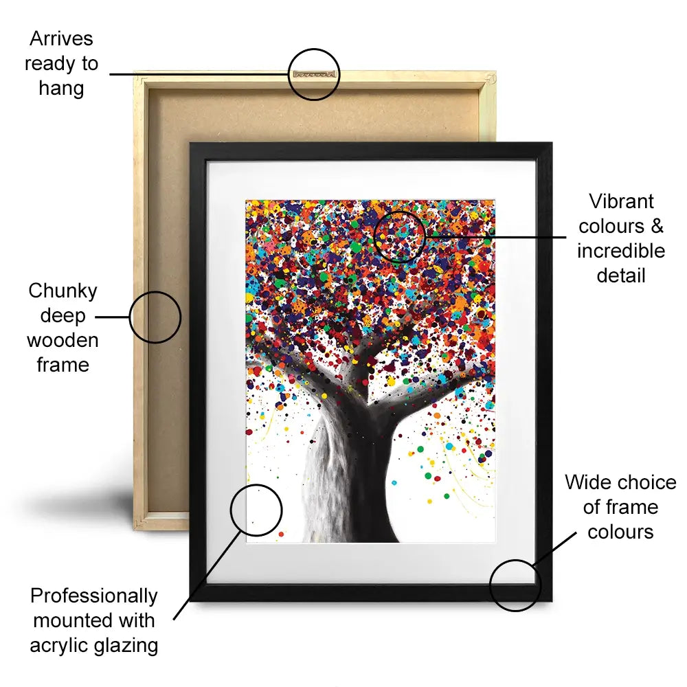 Rainbow Soul Tree Framed Art Print Trio Rainbow Soul Tree Framed Art Print Trio wall art product Ashvin Harrison