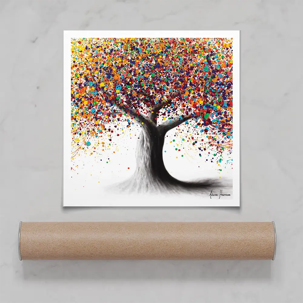Rainbow Soul Tree Square Art Print Rainbow Soul Tree Square Art Print wall art product Ashvin Harrison