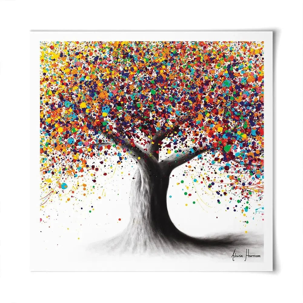 Rainbow Soul Tree Square Art Print Rainbow Soul Tree Square Art Print wall art product Ashvin Harrison