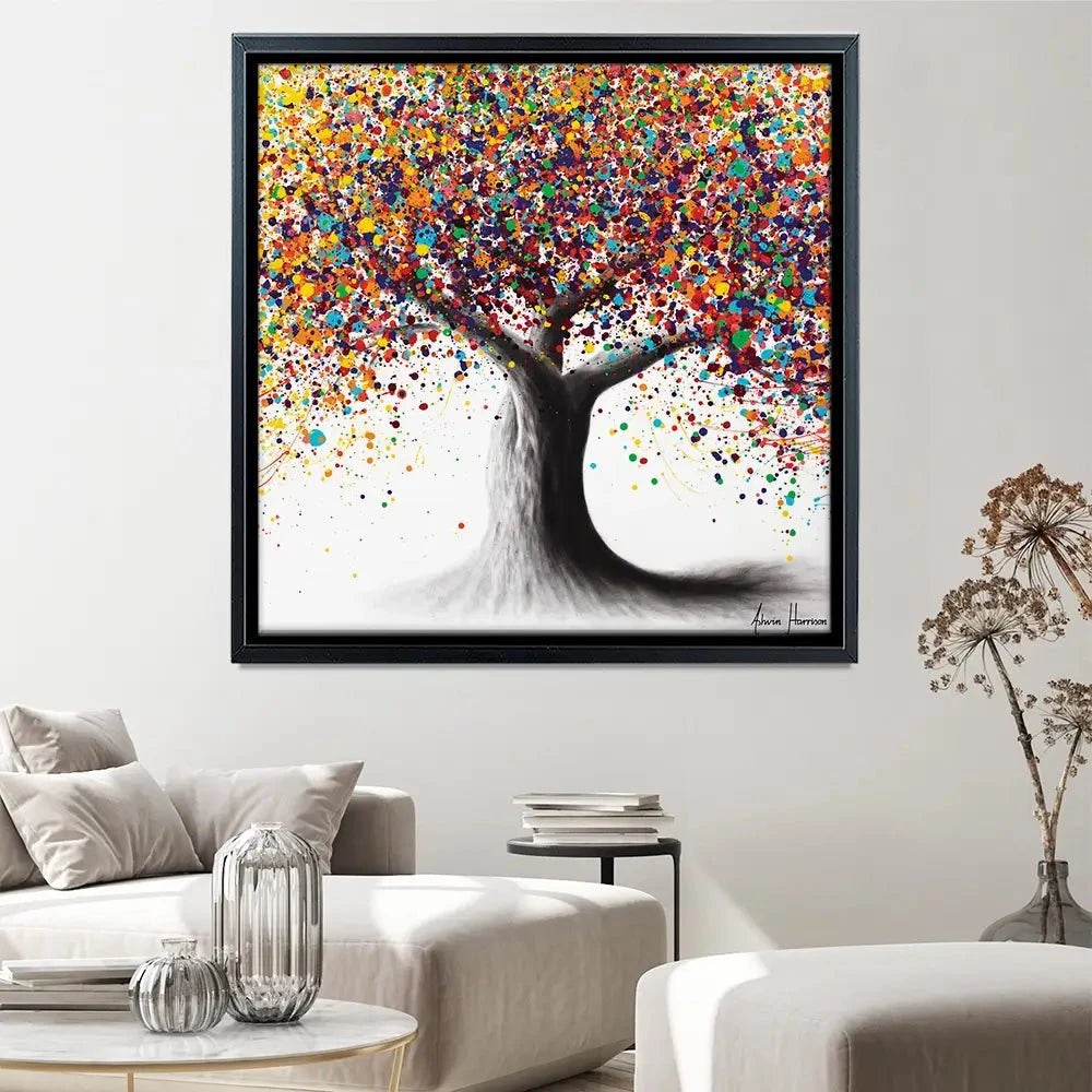 Rainbow Soul Tree Square Canvas Print Rainbow Soul Tree Square Canvas Print | Rainbow Soul Tree Artwork wall art product Ashvin Harrison