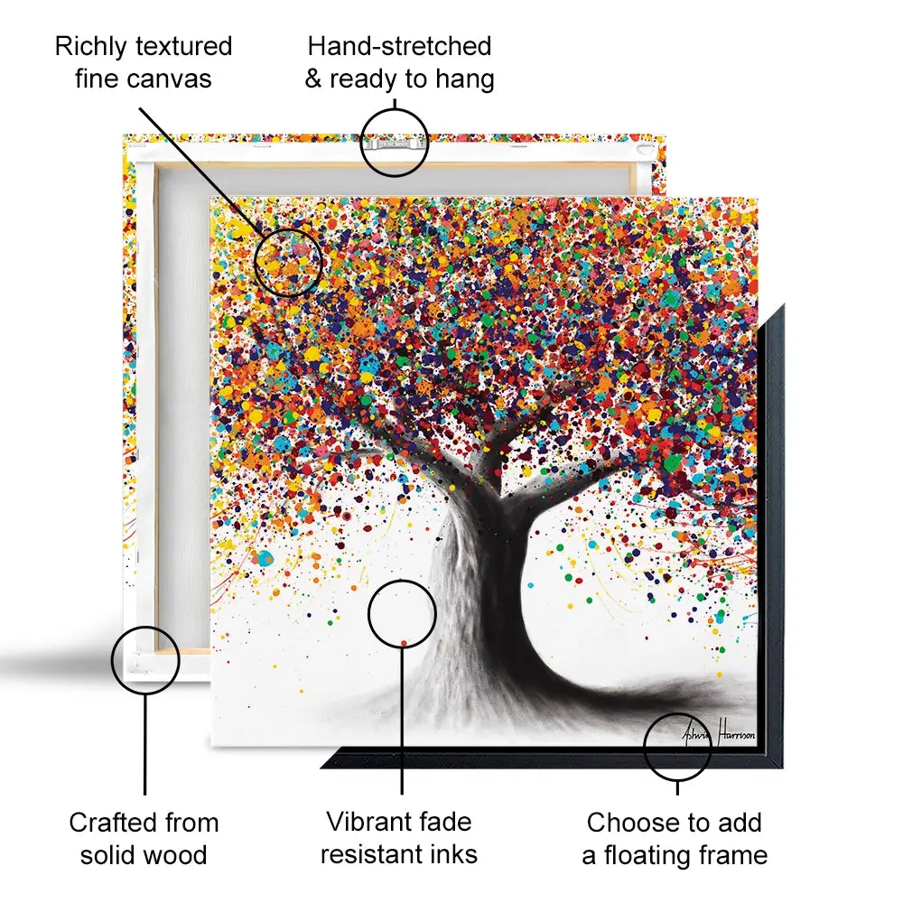 Rainbow Soul Tree Square Canvas Print Rainbow Soul Tree Square Canvas Print | Rainbow Soul Tree Artwork wall art product Ashvin Harrison