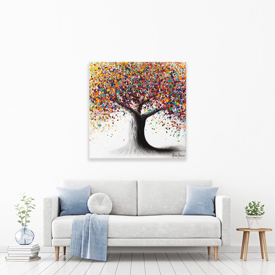 Rainbow Soul Tree Square Canvas Print wall art product Ashvin Harrison