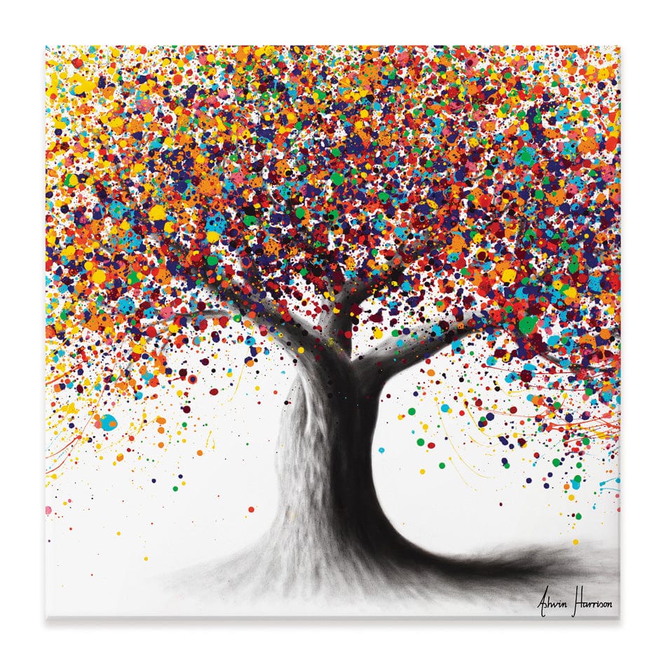 Rainbow Soul Tree Square Canvas Print wall art product Ashvin Harrison