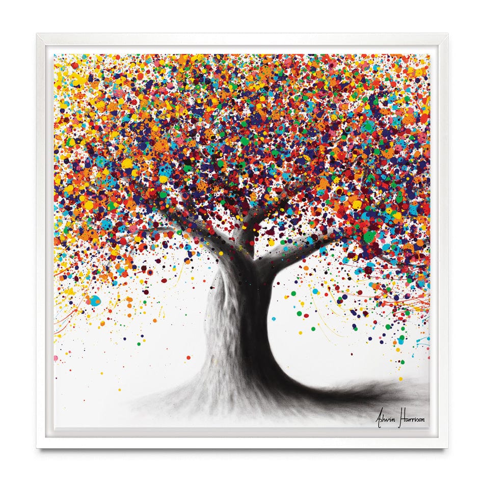 Rainbow Soul Tree Square Canvas Print wall art product Ashvin Harrison
