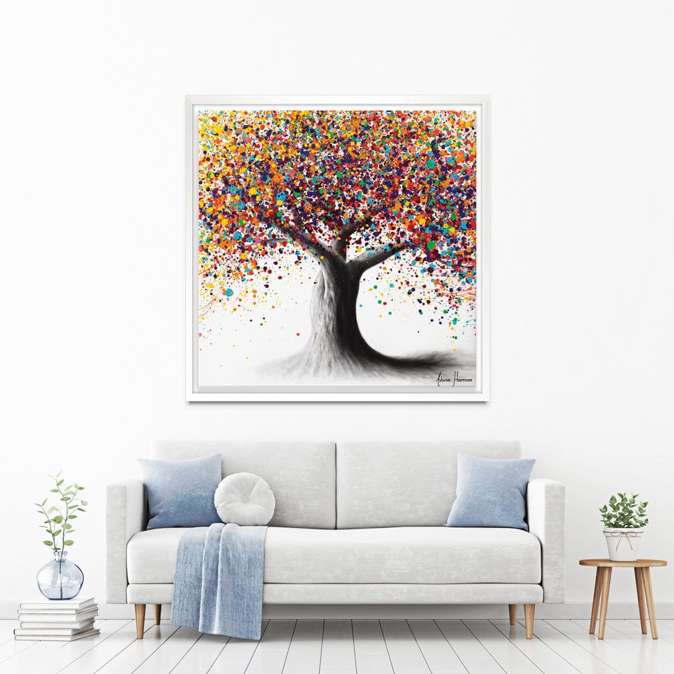 Rainbow Soul Tree Square Canvas Print wall art product Ashvin Harrison