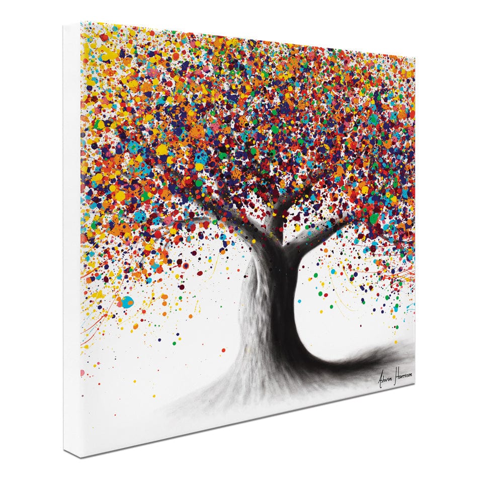 Rainbow Soul Tree Square Canvas Print wall art product Ashvin Harrison