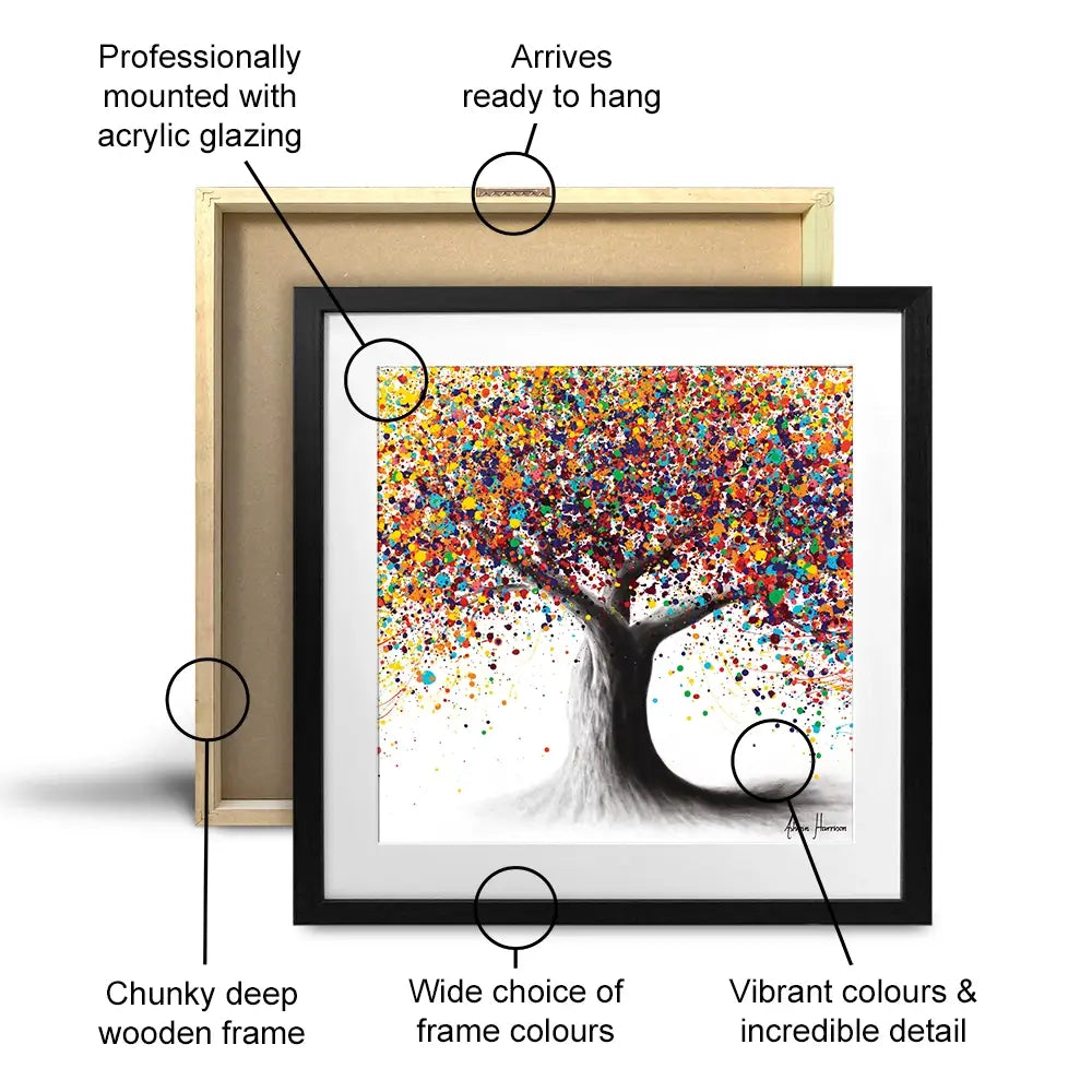Rainbow Soul Tree Square Framed Art Print Rainbow Soul Tree Square Framed Art Print | Tree Art wall art product Ashvin Harrison