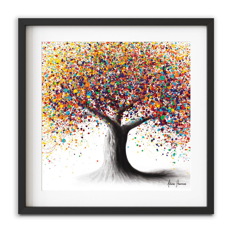 Rainbow Soul Tree Square Framed Art Print wall art product Ashvin Harrison