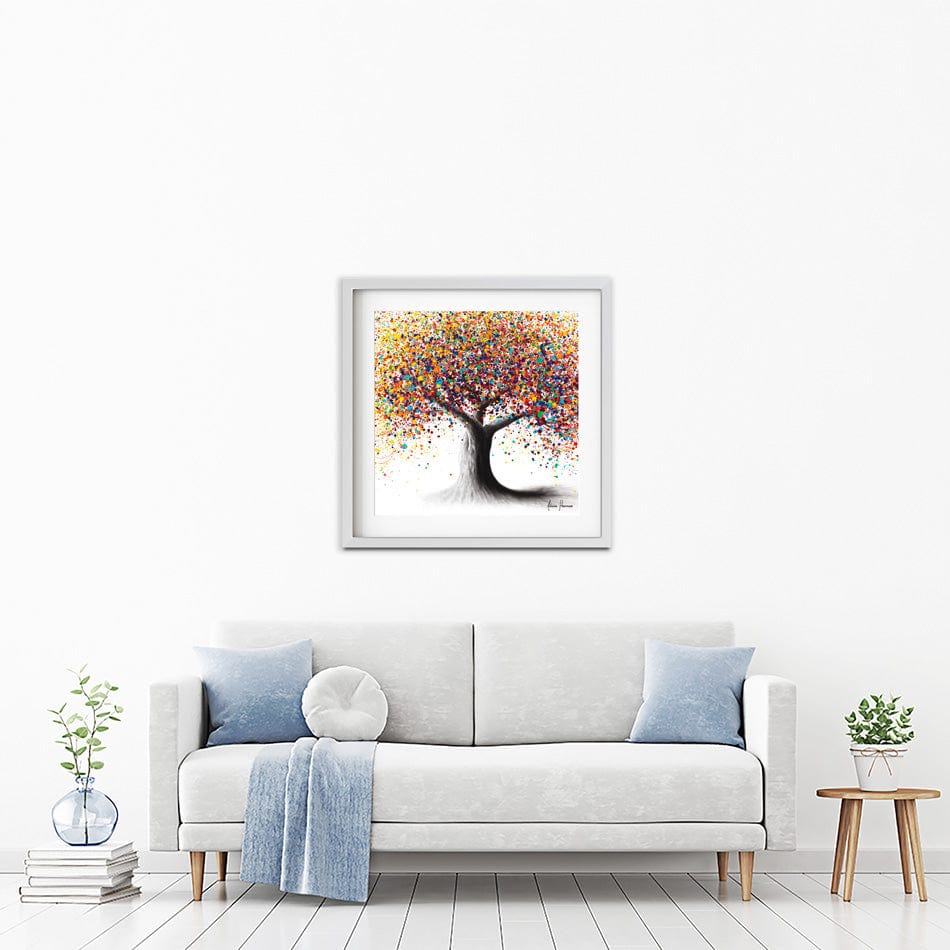Rainbow Soul Tree Square Framed Art Print wall art product Ashvin Harrison