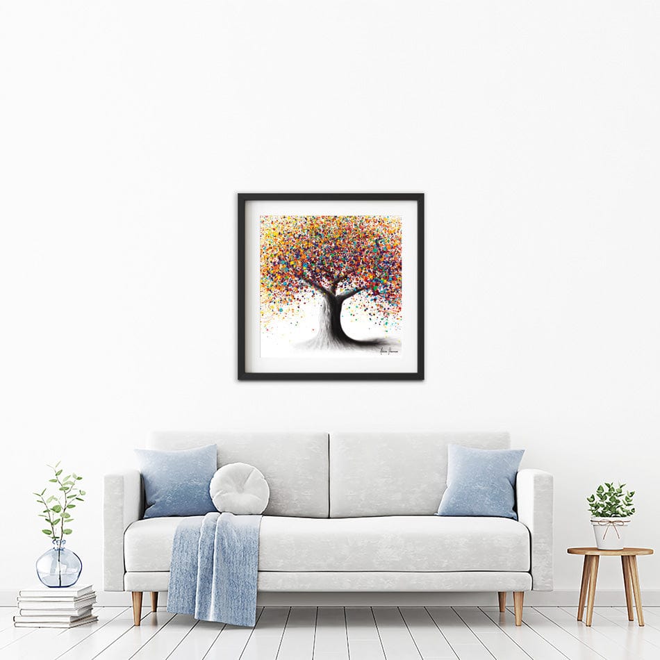 Rainbow Soul Tree Square Framed Art Print wall art product Ashvin Harrison