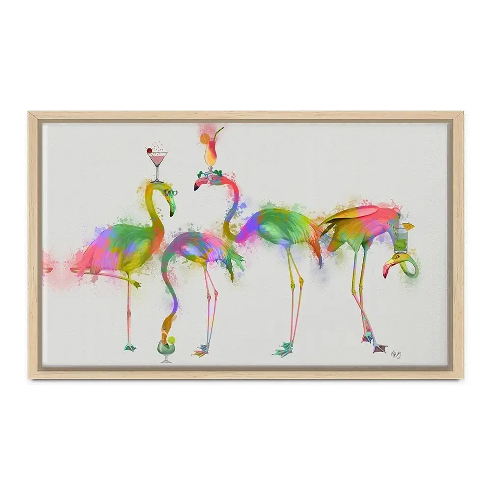Rainbow Splash Cocktail Party Canvas Print Rainbow Splash Cocktail Party Canvas Print wall art product Fab Funky