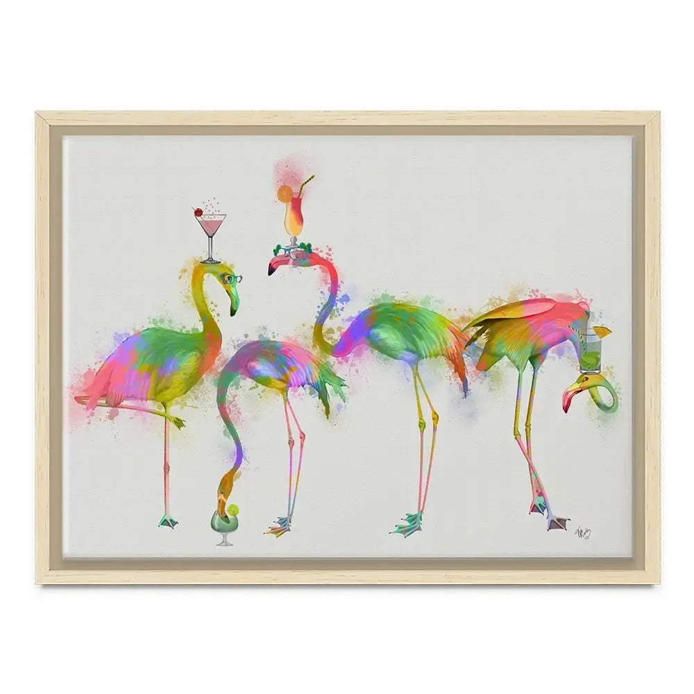 Rainbow Splash Cocktail Party Canvas Print Rainbow Splash Cocktail Party Canvas Print wall art product Fab Funky